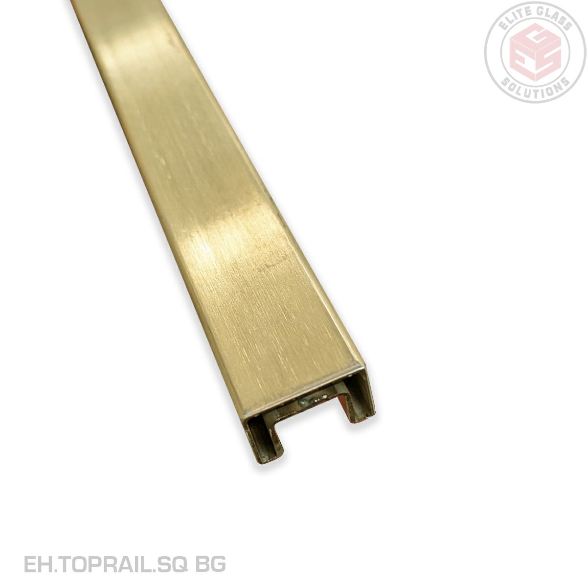 Top Rail - EH Square - 5.8m Lengths - Brushed Gold